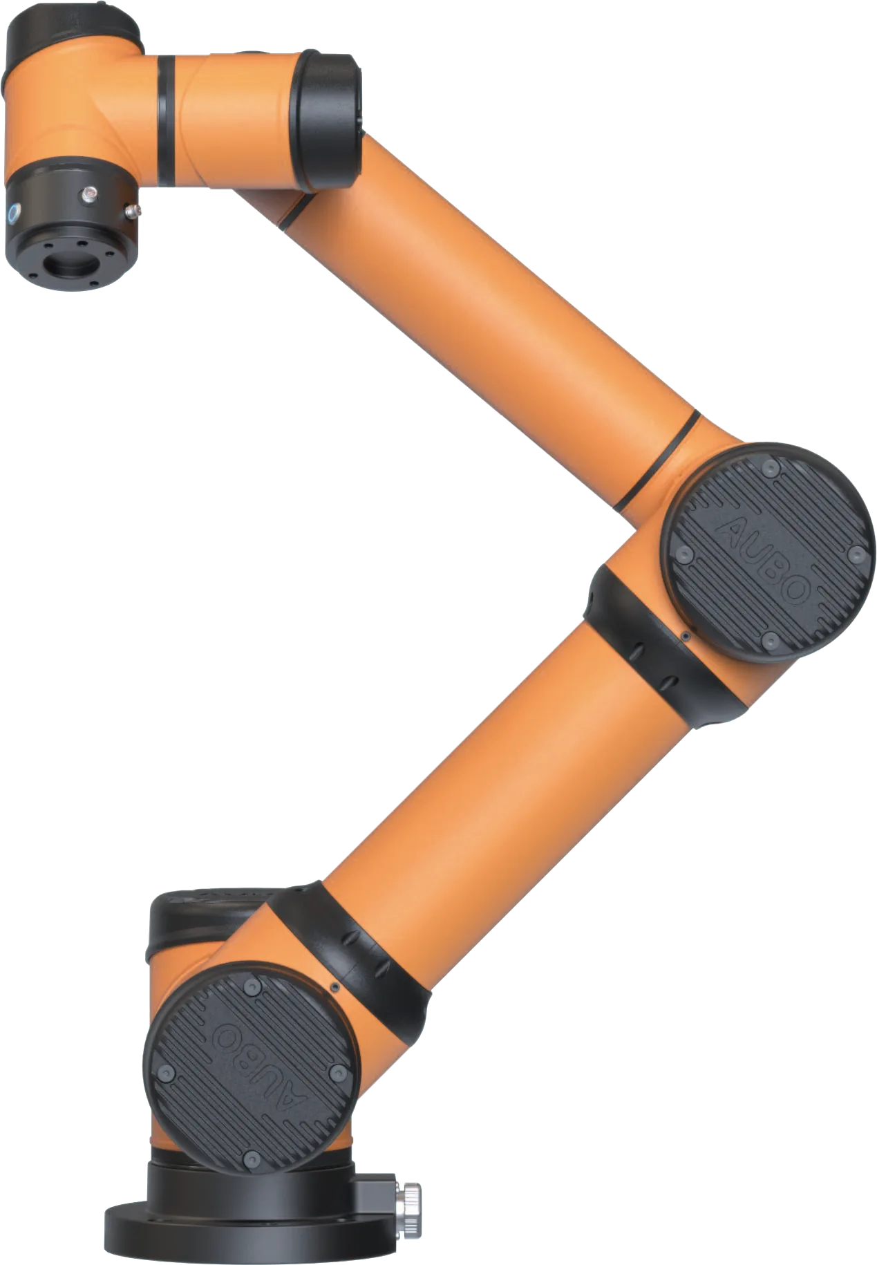 AUBO i5 collaborative robot arm on a white background